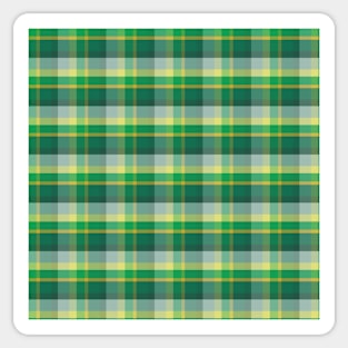 Holiday Plaid Green and Gold Repeat 5748 Sticker